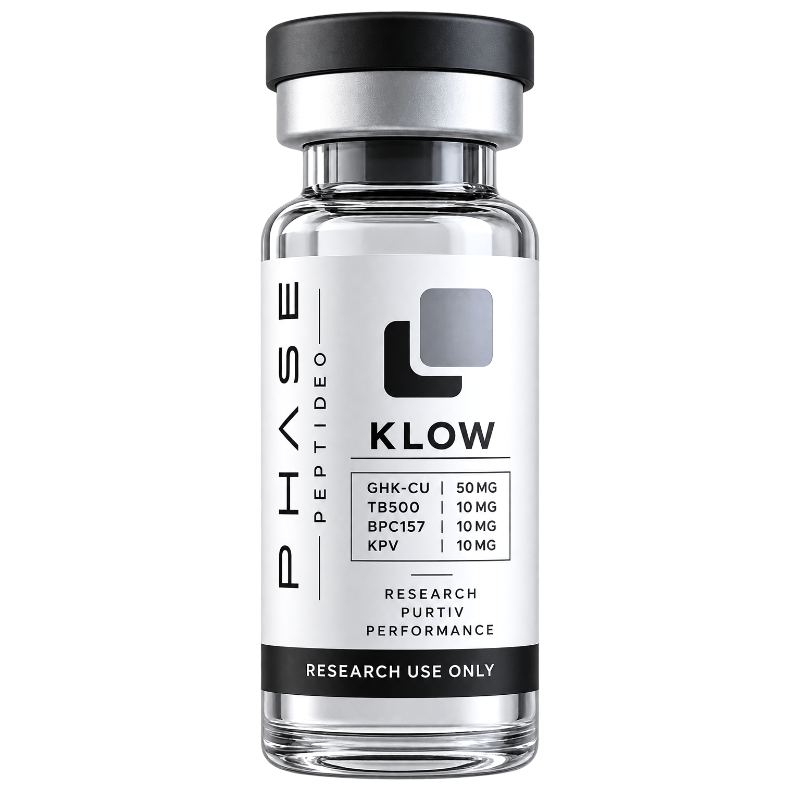 (KLOW) GHK-CU 50mg+TB500 10mg+BPC157 10mg+KPV 10mg Blend research peptide